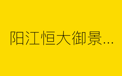 阳江恒大御景湾-营销策划方案行业大数据搜索引擎