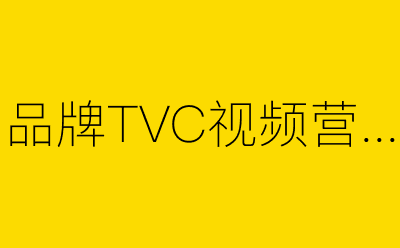 品牌TVC视频营销-营销策划方案行业大数据搜索引擎